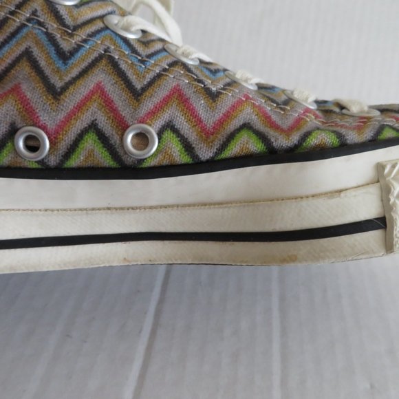 Converse X Missoni-ZigZag Chevron Low Top Sneaker/Tennis Shoe, Sz 8 Women - Picture 7 of 16